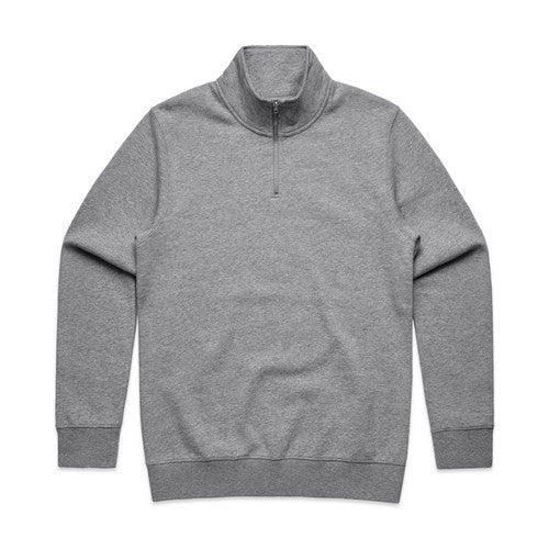 AS Colour 5125 Half Zip Crew - Grey Marle