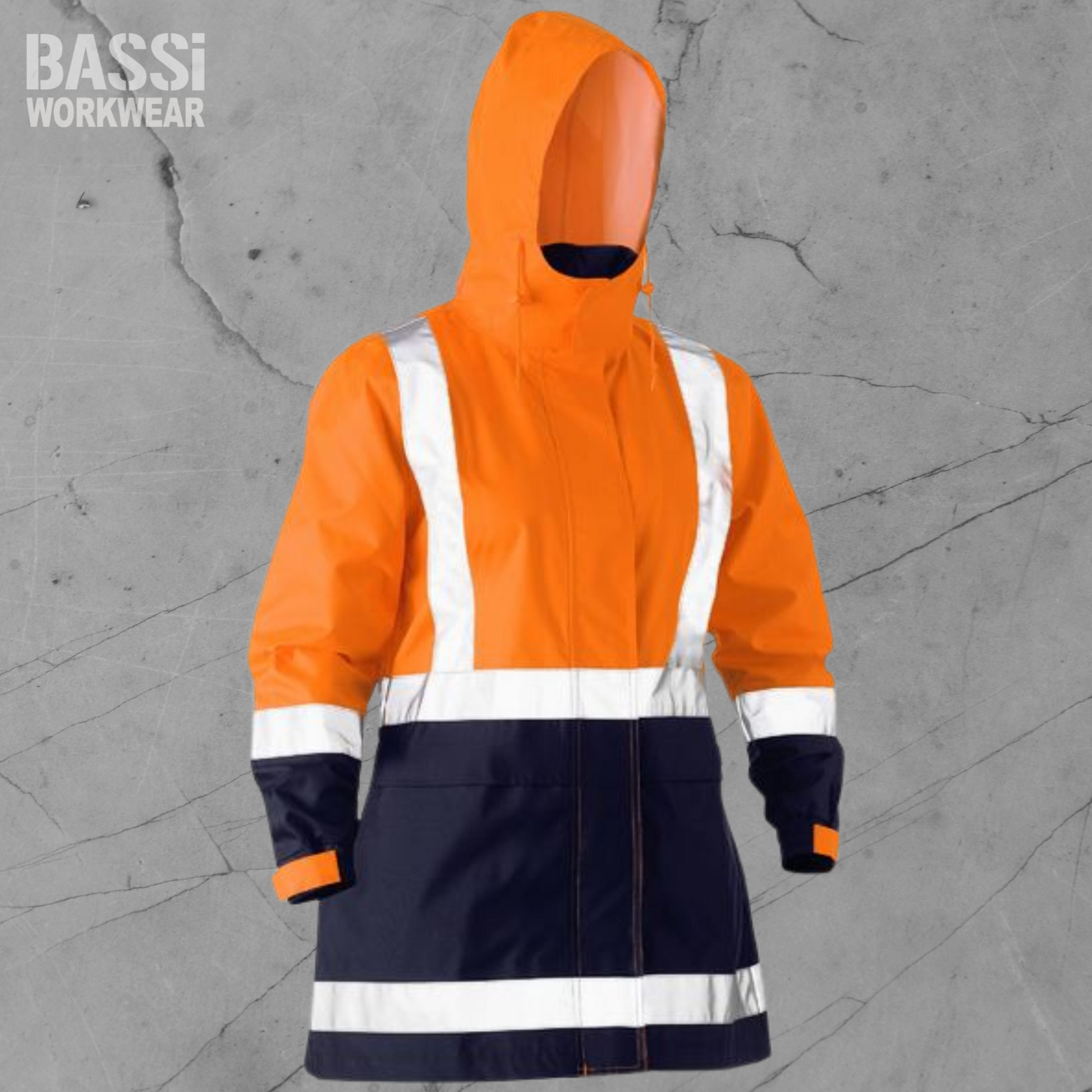 Women's H Taped Two Tone Hi Vis Rain Jacket