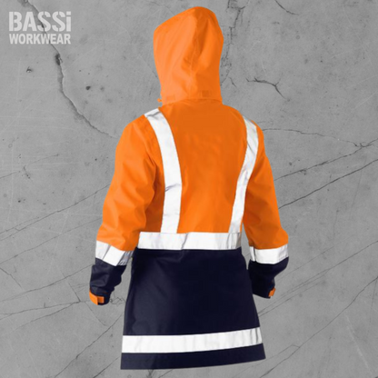 Women's H Taped Two Tone Hi Vis Rain Jacket
