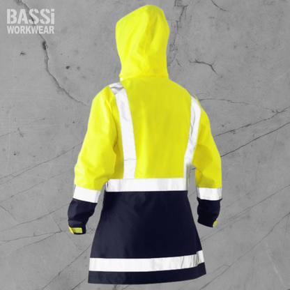 Women's H Taped Two Tone Hi Vis Rain Jacket